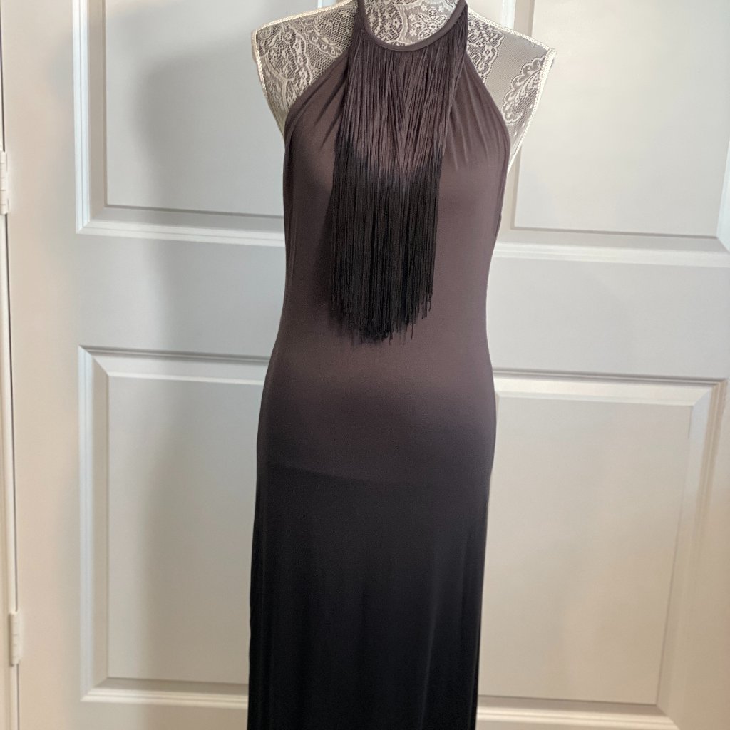 Young Fabulous & Broke Gray And Black Tones Long Dress Size S